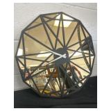 19in Mirrored Decor Clock