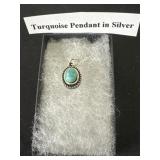 Turquoise Pendant in Silver