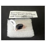 Rose Gold Look Quality Copper Jewelry Size 8 Ring