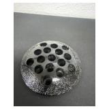 Vintage glass black flower frog 5ï¿½