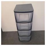 4 Drawer black tote
