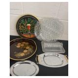 Group of serving trays.