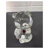 4ï¿½ VINTAGE FENTON JULY BIRTHSTONE BEAR GLASS