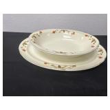vintage Hall China serving tray and bowl Autumn