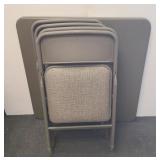 Card tables with four matching chairs