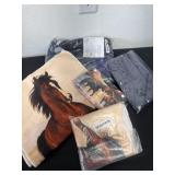 Group of new horse had towels