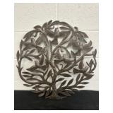 23in Metal Tree Bird Decor Sign