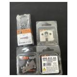 Router chuck extension and 3 profiles knives