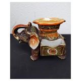 Vintage Moriage Satsuma elephant ashtray made in