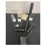Group of flashlights and night lights.