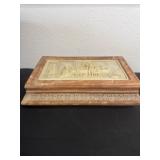 Vintage 1970s Large Inoclay Stone Jewelry Box