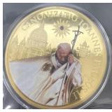 Collectible 110 gram 24k gold plated canonization