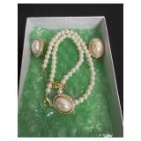 Earrings and necklace