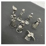 Group Of pewter Disney characters