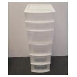 6 Drawer White tote