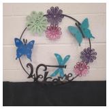 22' Metal welcome yard art