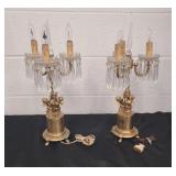Antiques cherub Candelabra lamps