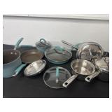 Group of Rachel Ray pans, tools of the trade