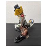 8ï¿½ Vintage 1950's Murano Blown Glass Clown broken