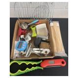 Group of kitchen items.