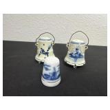 vintage ceramic salt and pepper shakers, Delft