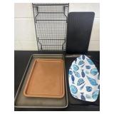 Cookie sheets, rack and tray