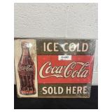 16ï¿½x13ï¿½ metal Coca Cola sign