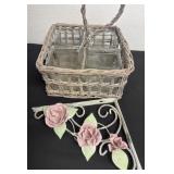 10ï¿½x10ï¿½ wicker glass organizers and floral