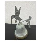 Vintage hummingbird cast iron bell