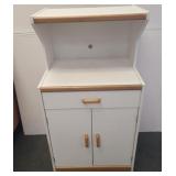 White double door single drawer microwave stand
