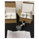 2 glass bubble Door knobs