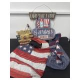 Group of 4th of July bags and decor