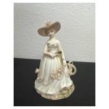 6.5ï¿½ Vintage Porcelain Lady Lamp Boudoir Figurine