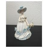 6.5ï¿½ Vintage Porcelain Lady Lamp Boudoir Figurine