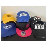Group of baseball hats