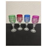 4 vintage Anna Hï¿½tte Bleikristall (lead crystal)