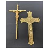 2 cross figurines 10 and 8.5 in