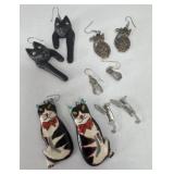 Group cat earrings