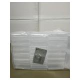 3.74x 3.74ï¿½x1.1ï¿½ plastic organizer boxes