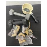 Weights and magnify glass and more