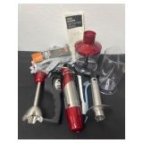 Kitchen mixer, gloves and sharpener