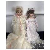 2 porcelain dolls