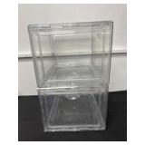 Shoe storage plastic stackable containers