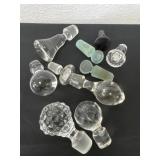 Group of glass stoppers