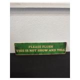 16ï¿½x4ï¿½ metal please flush sign