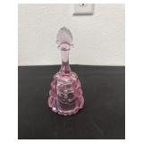 vintage pink Fenton glass bell,7ï¿½