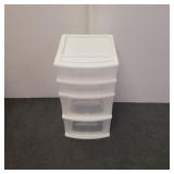 Four drawer white tote