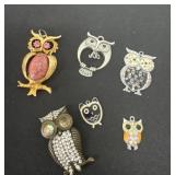 6 owl pendants