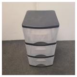 Three drawer black tote