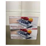 2 new stainless steel ice making box